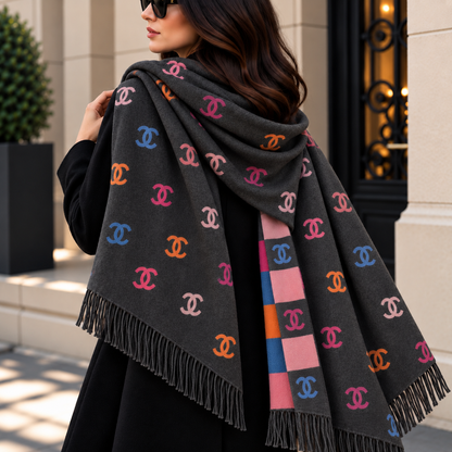 CHANEL echarpe en laine