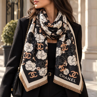 CHANEL écharpe en laine