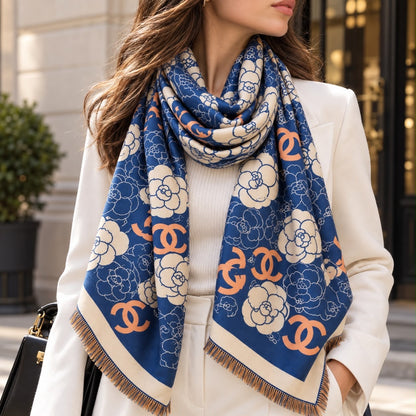 CHANEL écharpe en laine