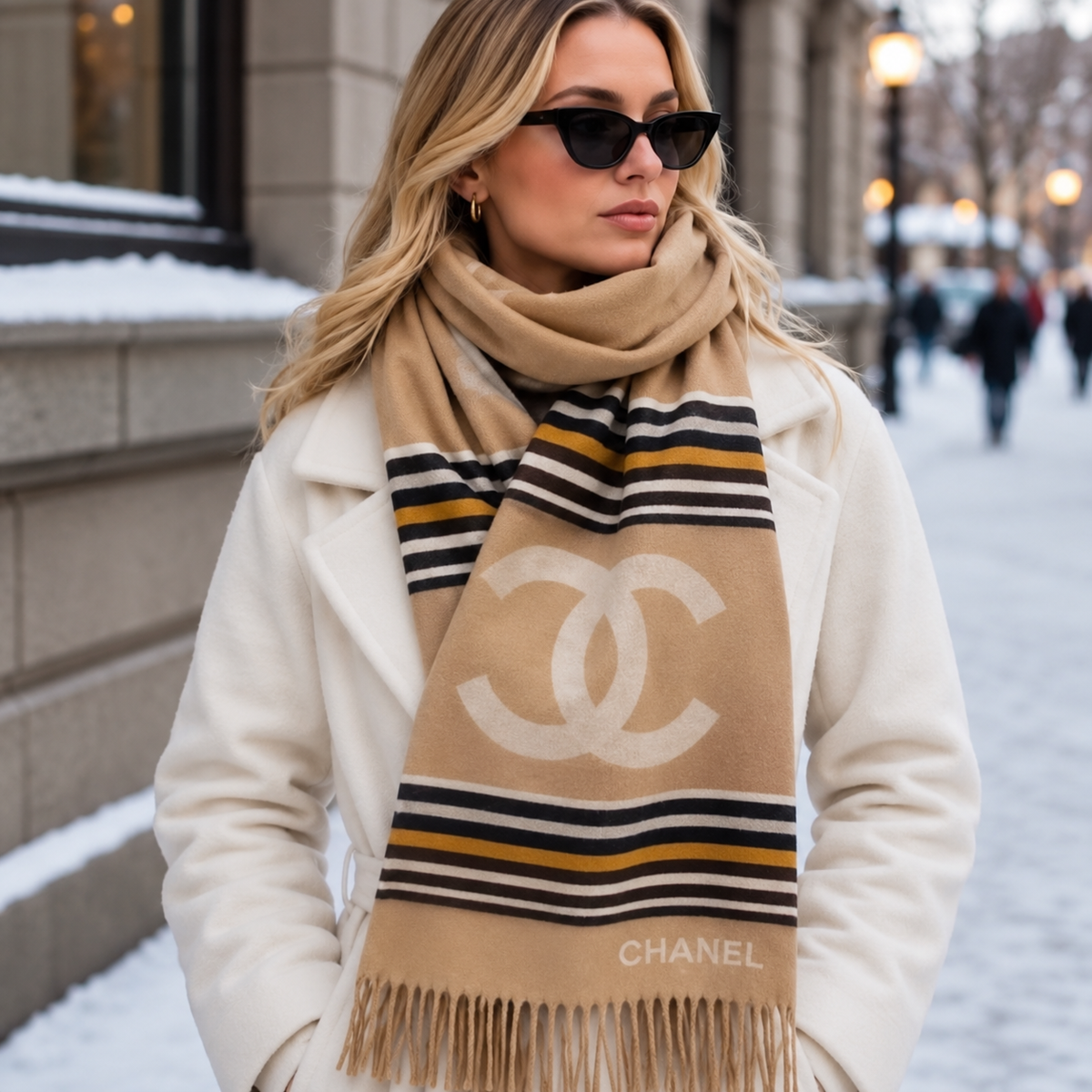 Chanel echarpe en laine