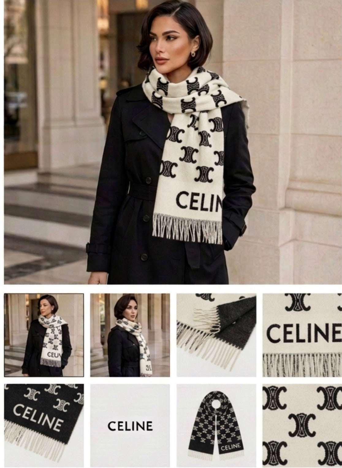 Celine echarpe en laine