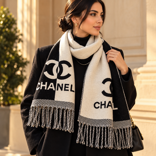 chanel echarpe en laine