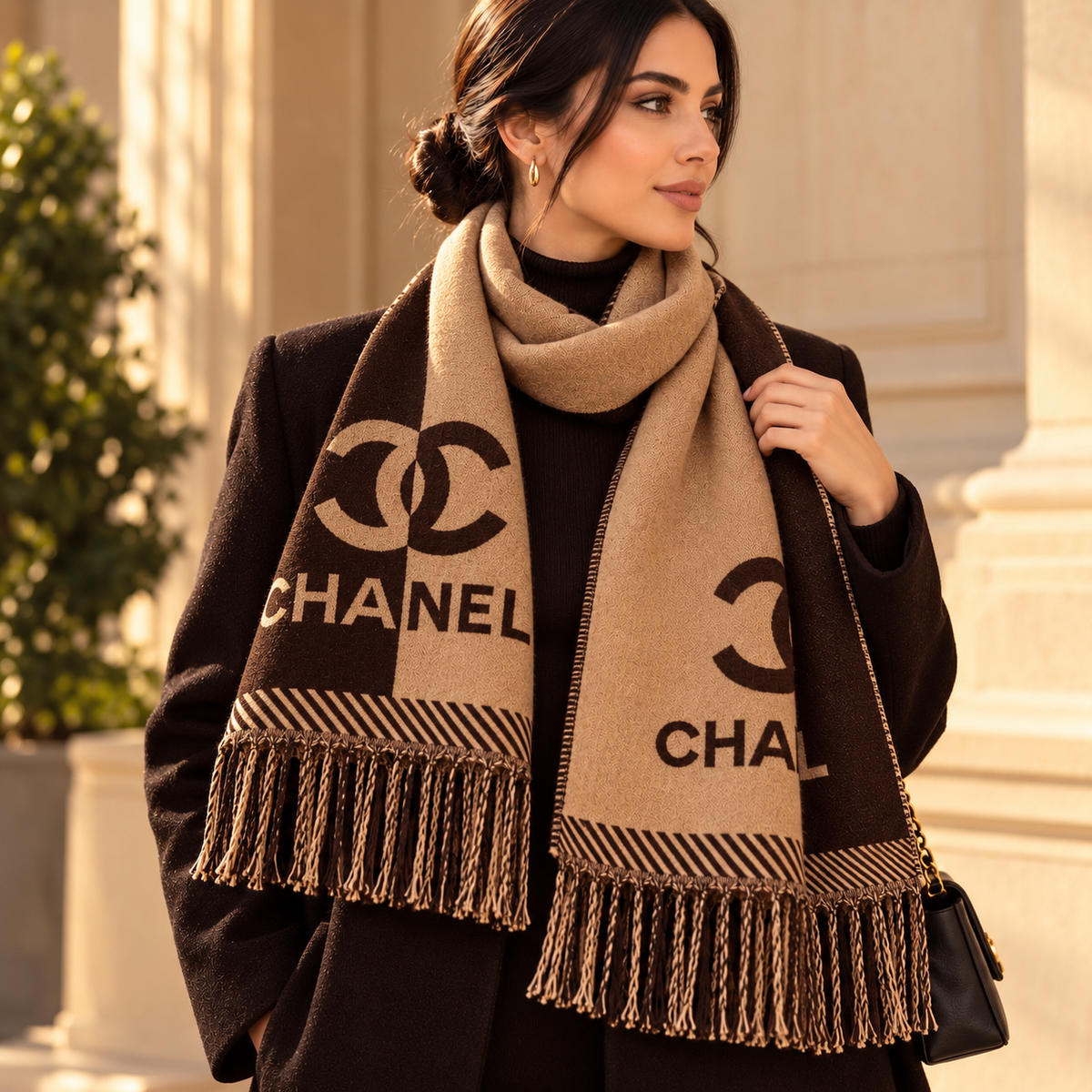 chanel echarpe en laine